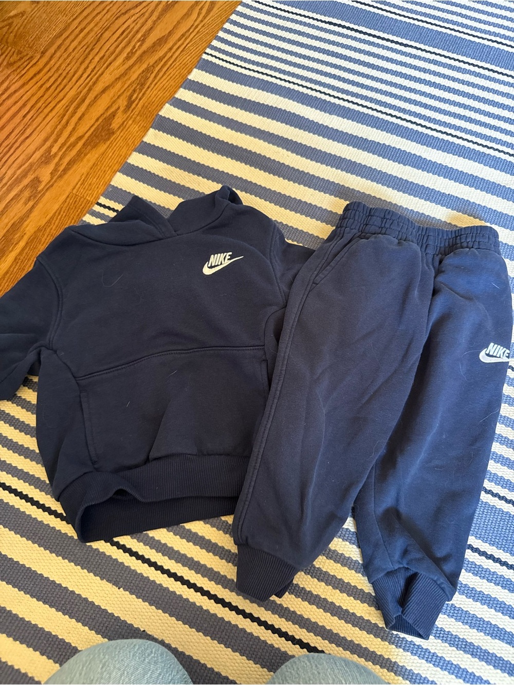 Nike Toddler Boys Fleece Hoodie and Jogger Set Jogger Set Blue Size 3T